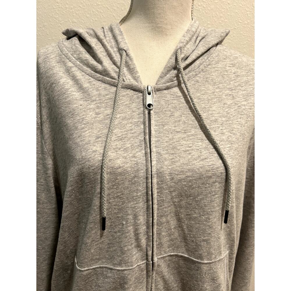 ID Ideology Womens Retro Full Zip Jacket Grey Whisper Heather XXL Lightweight - Picture 2 of 7